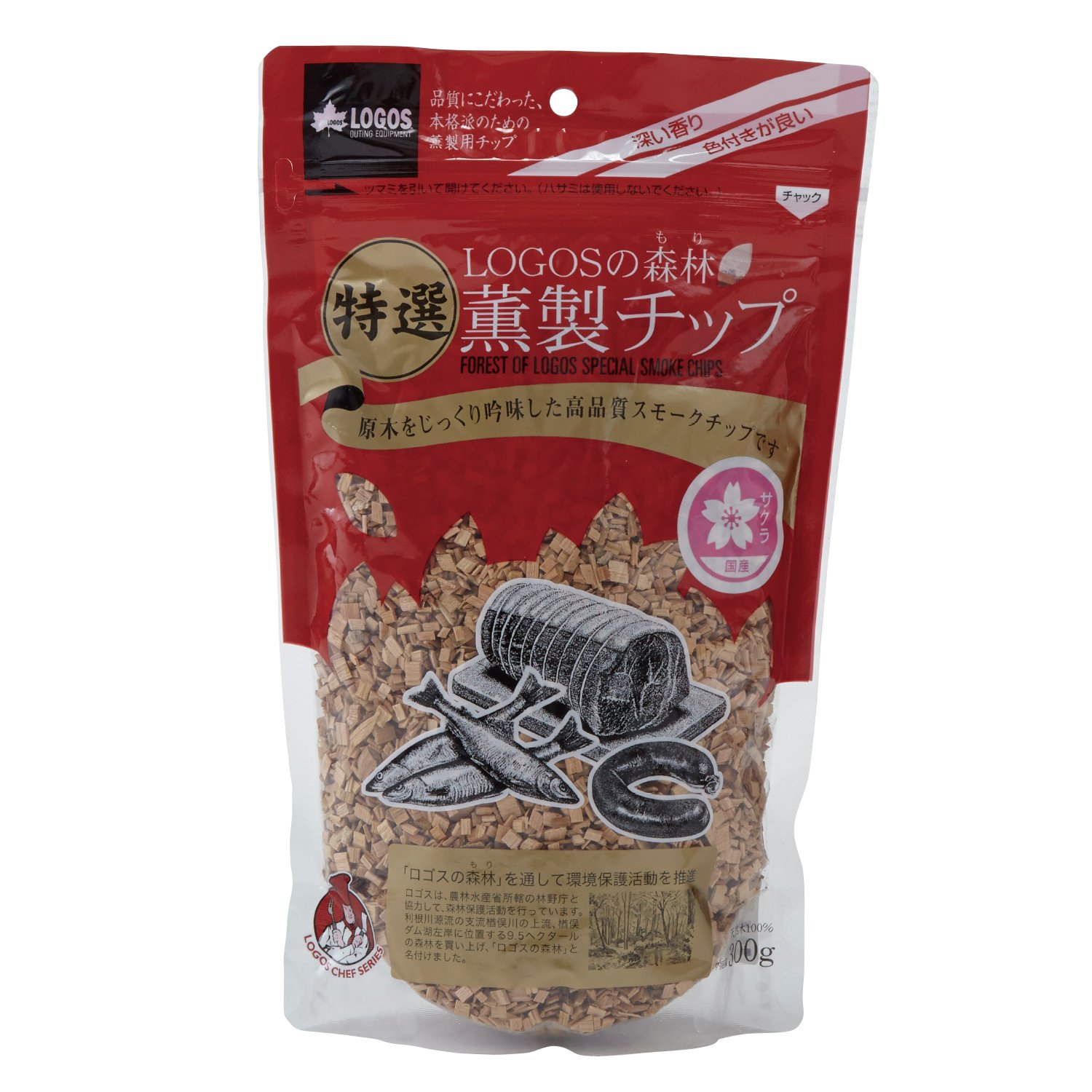 【中古】【非常に良い】ロゴス LOGOSの森林 特選薫製チップ300g (サクラ) 81066200