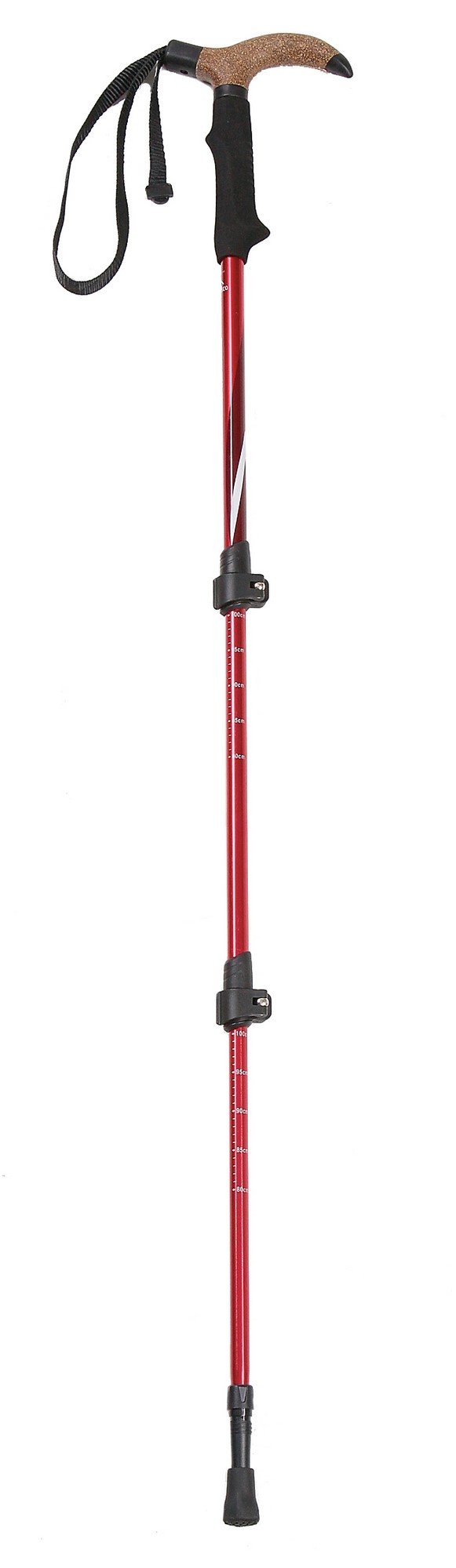 Other - 【中古】【非常に良い】キャプテンスタッグ(CAPTAIN STAG) トレッキングポール トレッキングステッキ Tグリップ 3段クイックロック式 レッド FEEL BOSCO CST-002 UM-2301