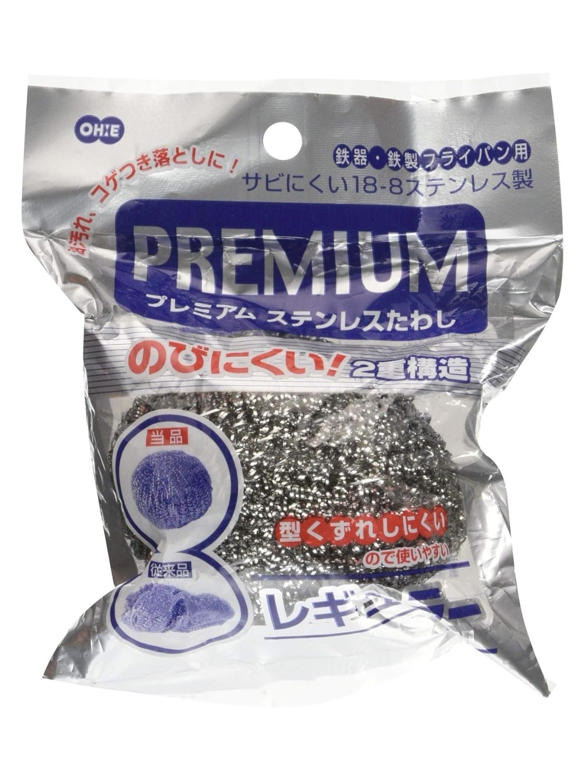 【中古】【非常に良い】オーエ プレミアムステンレスたわし レギュラー