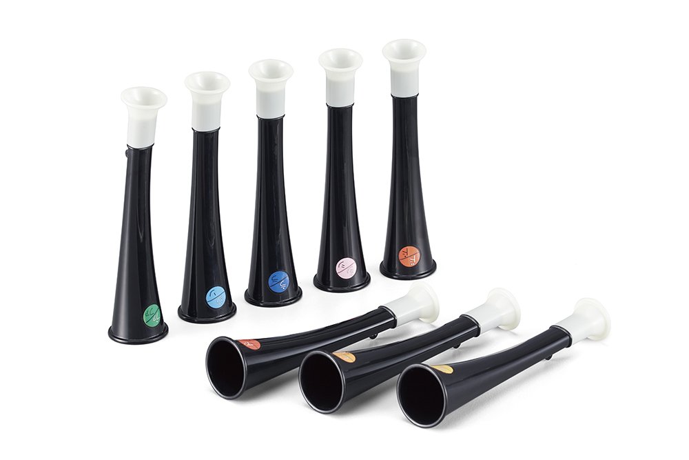 【中古】【非常に良い】SUZUKI スズキ クワイヤーホーン 1オクターブ8音セット CH-8Wv2 吹いても吸っても音が出るホーン ※吹・吸の音程 1オクターブ違い