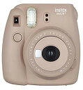【中古】(未使用・未開封品) FUJIFILM インスタントカメラ チェキ instax mini8プラス 接写レンズ・純正ハンドストラップ付き ココア INS MINI 8P COCOA df5ndr3(2)