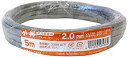 【中古】OHM 屋内配線用 小判コード 2.0×5m (04-7476) 2mvetro