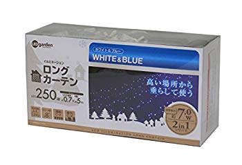 【中古】タカショー イルミネーション ロングカーテン 250球 ホワイト/ブルー 9jupf8b