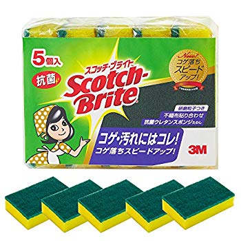 【中古】【非常に良い】3M キッチン スポンジ 抗菌 コゲ落とし 5個 スコッチブライト S-21KS 5PC 9jupf8b 【中古】【非常に良い】3M キッチン スポンジ 抗菌 コゲ落とし 5個 スコッチブライト S-21KS 5PC 9jupf8b