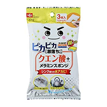 【中古】(未使用・未開封品)　レック ピカピカ 激落ちくん クエン酸 + メラミンスポンジ (3枚入・12カ..