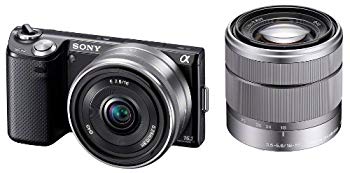 【中古】ソニー SONY ミラーレス一眼 α NEX-5N ダブルレンズキット E 16mm F2.8 E 18-55mm F3.5-5.6 OSS付属 ブラック NEX-5ND/B g6bh9ry