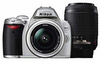 【中古】Nikon デジタル一眼レフカメラ D40 ダブルズームキットII シルバー D40SWZII bme6fzu
