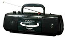 【中古】パナソニック ラジオカセット ブラック RX-FS22A-K wgteh8f