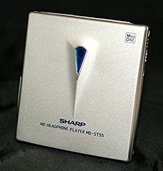 【中古】SHARP シャープ　MD-ST55-S アークティックシルバー　ポータブルMDプレーヤー（MD再生専用機/MDウォークマン）