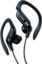 【中古】JVC HA-EB75-B イヤホン 耳掛け式 防滴仕様 スポーツ用 ブラック wyw801m