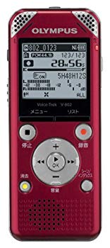 【中古】OLYMPUS ICレコーダー VoiceTrek 4GB リニアPCM対応 FMチューナー付 RED レッド V-802 tf8su2k