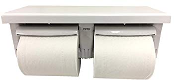 【中古】TOTO 二連紙巻器 棚付き(木質) 樹脂製 ホワイト YH601FM#NW1 芯なしペーパー対応 khxv5rg