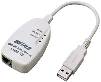 【中古】BUFFALO LUA2-TX(USB接続10/100Mbps対応LANアダプタ) p706p5g