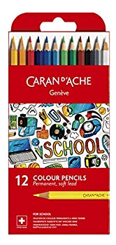 【中古】【非常に良い】カランダッシュ スクールライン 油性色鉛筆 12色セット 紙...