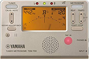 【中古】【非常に良い】ヤマハ YAMAHA チューナーメトロノーム ゴールド TDM-700G チューナーとメトロノームが同時に使えるデュアル機能搭載 サウンドバック機能 日常の z2zed1b