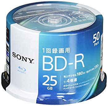 【中古】【非常に良い】ソニー(SONY) ビデオ用ブルーレイディスク 50BNR1VJPP4 (BD-R 1層:4倍速 50枚パック) 2zzhgl6