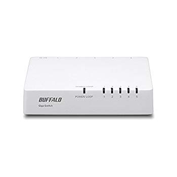 【中古】(未使用・未開封品) BUFFALO Giga対応 プラスチック筐体 AC電源 5ポート ホワイト スイッチングハブ LSW4-GT-5EP/WHD df5ndr3