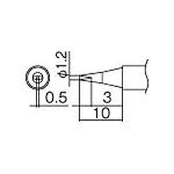 【中古】(未使用・未開封品)　白光 コテサキ/1.2Dガタ T12D12 tu1jdyt(4.0)