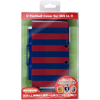 【中古】【非常に良い】CYBER フットボールカバー ( 3DS LL 用) ブルー×ワインレッド 【専用充電台 併用可能】 rdzdsi3
