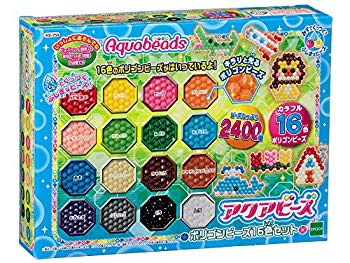 【中古】(未使用・未開封品)　アクアビーズ ポリゴンビーズ16色セット qdkdu57