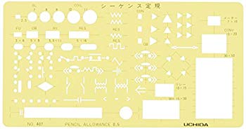 【中古】(未使用・未開封品) ウチダ テンプレート No.407 シーケンス定規 1-843-0407 ar3p5n1