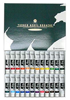 【中古】ターナー色彩 アクリルガッシュ 24色スクールセット AG24C 11ml 2mvetro