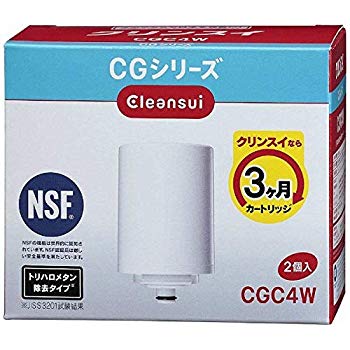 【中古】三菱レイヨン・クリンスイ 浄水器 ホワイト 約9.5×5.8cm CGC4W 2個入 2zzhgl6