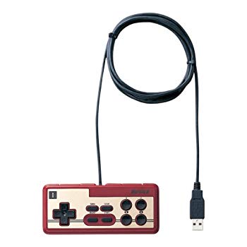 【中古】iBUFFALO USB接続 8ボタンゲームパッド デジタル 連射機能付 ファミコン風 レッド BGCFC801RDA bme6fzu