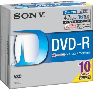 yÁzSony DVD-R 4.7GB f[^p 16{Ή zCgv^u 10pbN 10DMR47HPSH bme6fzu