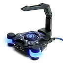 【中古】(未使用・未開封品) ENHANCE Gaming Mouse Bungee フレキシブルアームによるコード管理用2.0 USBハブ (ブルー) kmdlckf(2)