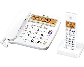 (未使用・未開封品)　シャープ デジタルコードレス電話機 子機1台付き 1.9GHz DECT準拠方式 ホワイト系 JD-V37CL df5ndr3