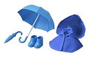 【中古】コトブキヤ キューポッシュえくすとら 雨の日セット 青 ノンスケール ABS&TPE&ナイロン製 塗装済みフィギュア用アクセサリー qqffhab(3)