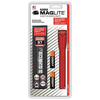 【中古】MAG-LITE(マグライト) ミニマグ 3W LED 単3×2本 レッド SP2203H o7r6kf1