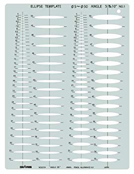 【中古】ドラパス テンプレート E221 楕円定規 5度 & 10度 31221 bme6fzu