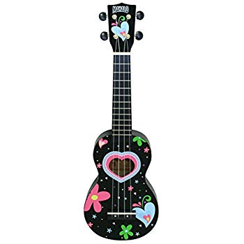 【中古】(未使用・未開封品)　MAHALO ソプラノ UKULELE アートシリーズ ハート MA1 HE ブラック wyeba8q