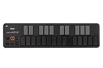 【中古】(未使用・未開封品)　KORG 定番 USB MIDIキーボード nanoKEY2 BK ブラック 音楽制作 DTM コンパクト設計で持ち運びに最適 すぐに始められるソフトウェアライセンス込 tu1jdyt