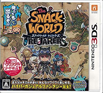 【中古】3DS スナックワールド トレジャラーズ 特典 限定ジャラ「クリスタルソードα」 付 n5ksbvb