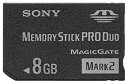 【中古】SONY 著作権保護機能搭載IC記録メディア“メモリースティック PRO デュオ 8GB MS-MT8G 2T 6g7v4d0