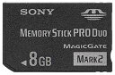 (中古品)SONY 著作権保護機能搭載IC記録メディア“メモリースティック PRO デュオ 8GB MS-MT8G 2T【メーカー名】ソニー(SONY)【メーカー型番】MSM-T8 G【ブランド名】ソニー(SONY)【商品説明】SONY 著作権保護機能搭載IC記録メディア“メモリースティック PRO デュオ 8GB MS-MT8G 2T規格:メモリースティックPRO DUOスピードクラス:非対応UHSスピードクラス:非対応お届け：受注後に再メンテ、梱包します。到着まで3日〜10日程度とお考え下さい。当店では初期不良に限り、商品到着から7日間は返品を 受付けております。品切れの場合は2週間程度でお届け致します。ご注文からお届けまで1、ご注文⇒24時間受け付けております。2、注文確認⇒当店から注文確認メールを送信します。3、在庫確認⇒中古品は受注後に、再メンテナンス、梱包しますので　お届けまで3日〜10日程度とお考え下さい。4、入金確認⇒前払い決済をご選択の場合、ご入金確認後、配送手配を致します。5、出荷⇒配送準備が整い次第、出荷致します。配送業者、追跡番号等の詳細をメール送信致します。6、到着⇒出荷後、1〜3日後に商品が到着します。当店はリサイクル専門店につき一般のお客様から買取しました中古扱い品です。