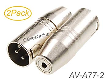 【中古】(未使用・未開封品)　CablesOnline 2?- Pack XLR 3?- Pinオスto 3.5?MM ( 1?/ 8インチ) TRSメスバランスオーディオアダプタ、av-a77???2 6k88evb