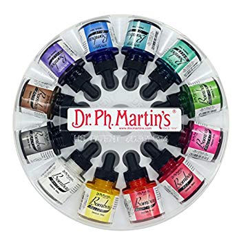 【中古】(未使用・未開封品)　Dr. Ph. Martin's Bombay India Ink 1.0 oz Set of 12 (Set 1) 7z28pnb