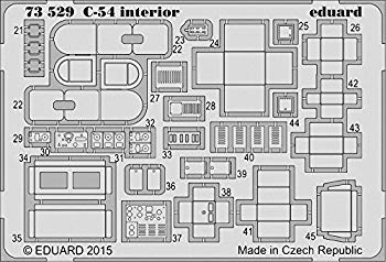 【中古】エデュアルド 1/72 C-54 内装パーツ・糊付き レベル用 w17b8b5