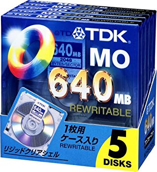 【中古】 未使用・未開封品 TDK 3.5MO 640MB アンフォーマット5枚パック MO-R640X5A gsx453j