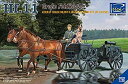 【中古】リッチモデル 1/35 ドイツ Hf.11型馬車 大形フィールドキッチン 馬2頭 兵士1体 犬 プラモデル RC35013 w17b8b5