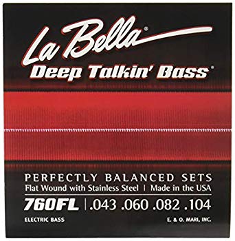 šLa Bella 760FL/Deep Talkin' Bass/Light/043-104/Stainless Flat Wound tf8su2k
