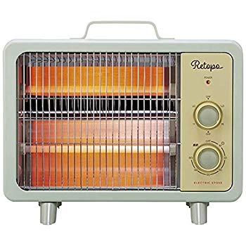 【中古】(未使用・未開封品)　アピックス 電気ストーブ【暖房器具】APIX レトロ電気ストーブ FSWH-0958-GR bt0tq1uのサムネイル