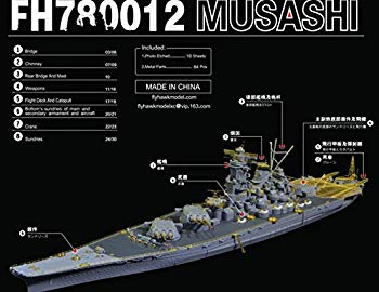 【中古】1/700 日本海軍戦列艦「武蔵 」用改造セット for フジミ460024 dwos6rj