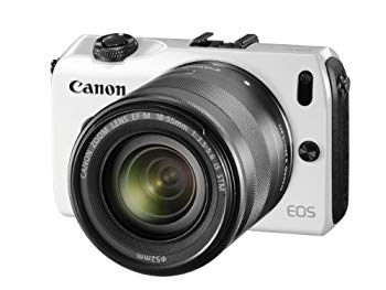 【中古】Canon ミラーレス一眼カメラ EOS M レンズキット EF-M18-55mm F3.5-5.6 IS STM付属 ホワイト EOSMWH-18-55ISSTMLK