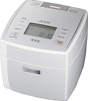 【中古】三菱電機 IHジャー炊飯器 備長炭炭炊釜 5.5合炊き ピュアホワイト NJ-VE108-W n5ksbvb