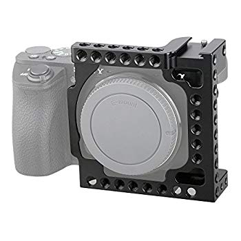 【中古】【非常に良い】CAMVATE アルミ製カメラケージ Sony A6500 A6000 A6300 ILCE-6000 ILCE-6300 NEX7 変換1/4インチ-20 アダプター穴付き ブラック dwos6rj